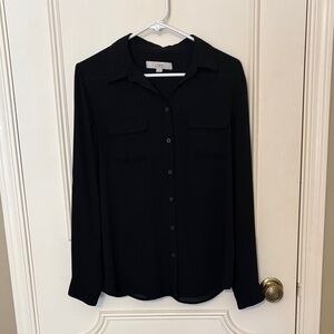 LOFT Classic Black Long Sleeve Shirt